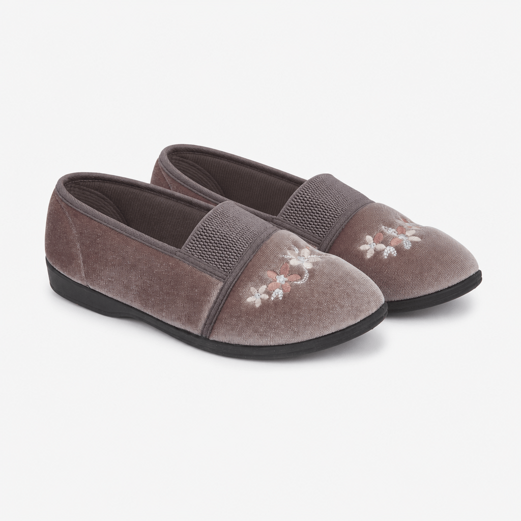 Jo & Joe MARGOT Womens Moccasin Slippers Heather