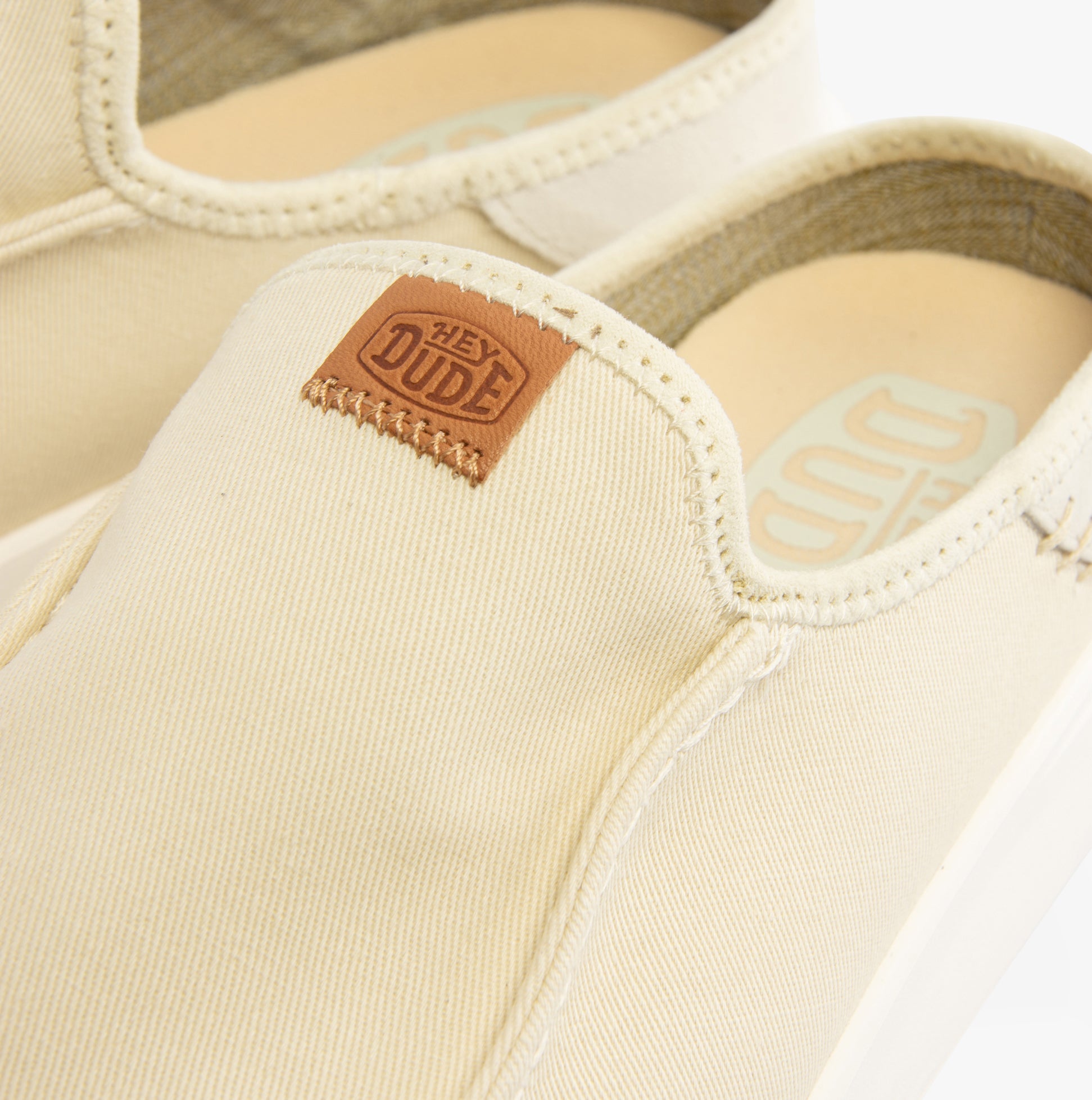 HEYDUDE AUSTIN Mens Mules Off White