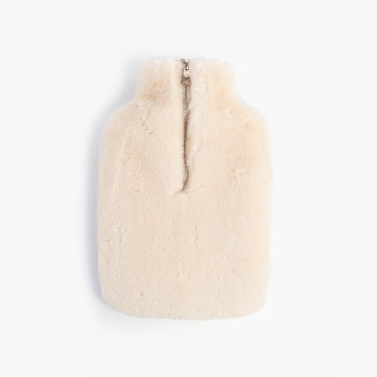 House of Slippers CLARA Faux Fur Hot Water Bottle Cover Cream