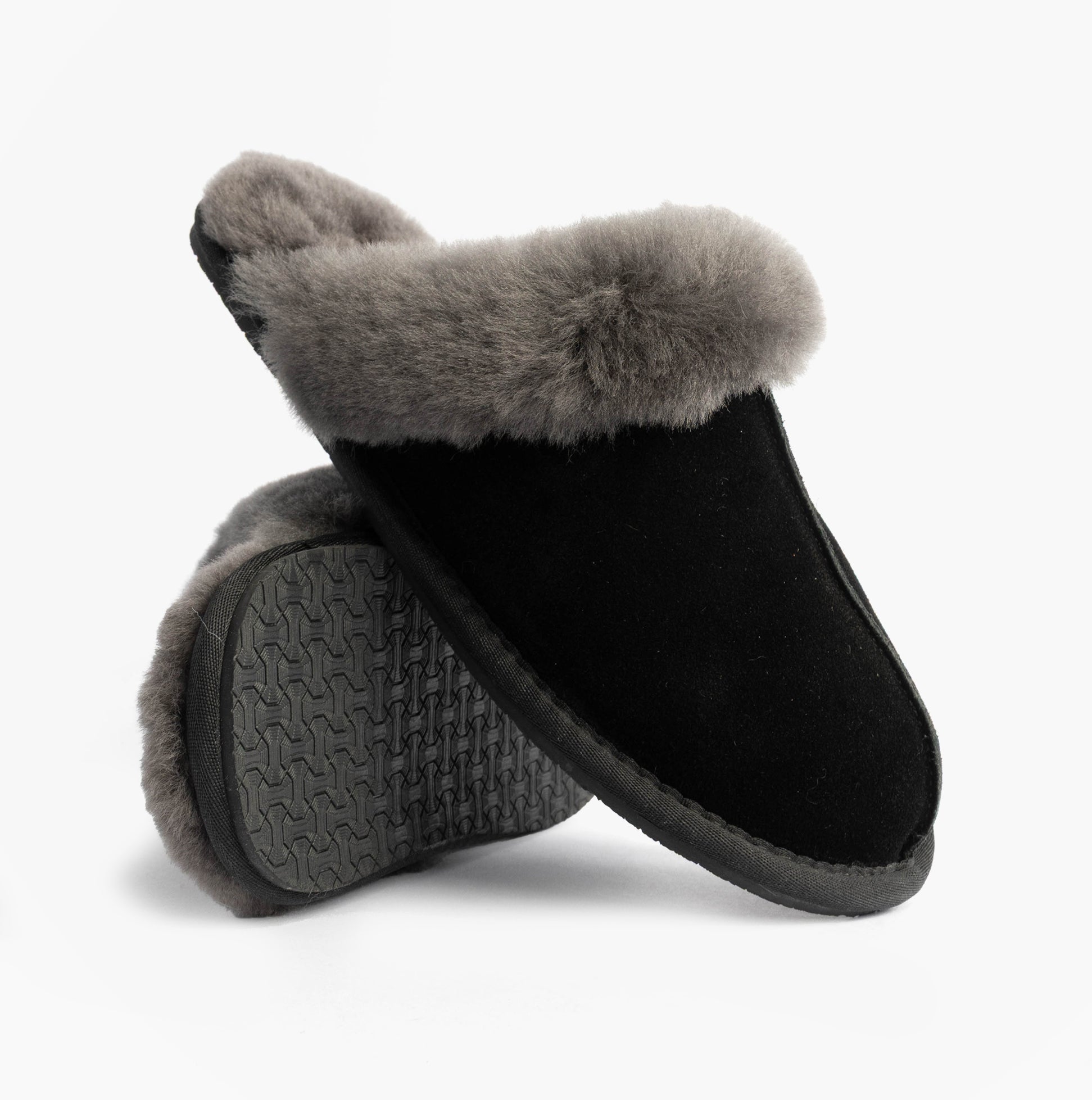 HOS Sheepskin AYLA Womens Mules Black