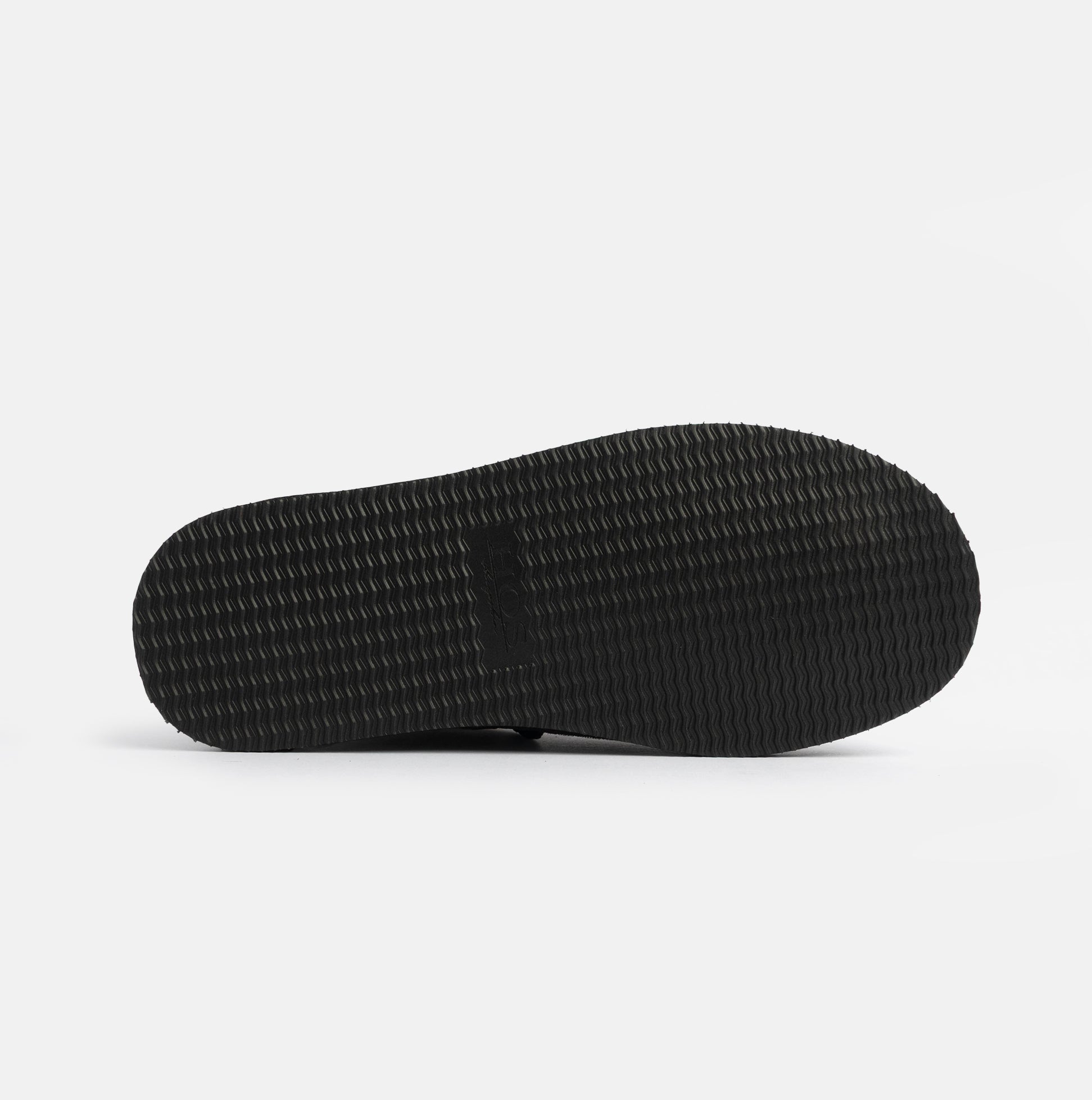 HOS Sheepskin TIA Womens Boot Slippers Black bottom view of sole with textured pattern