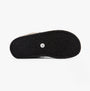 Haflinger SONGBIRD Womens Slippers Mottled Stone Grey bottom view showing textile sole and flat design.