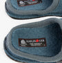 Haflinger PINGU Womens Slippers Powder Blue detail view of wool lining and label
