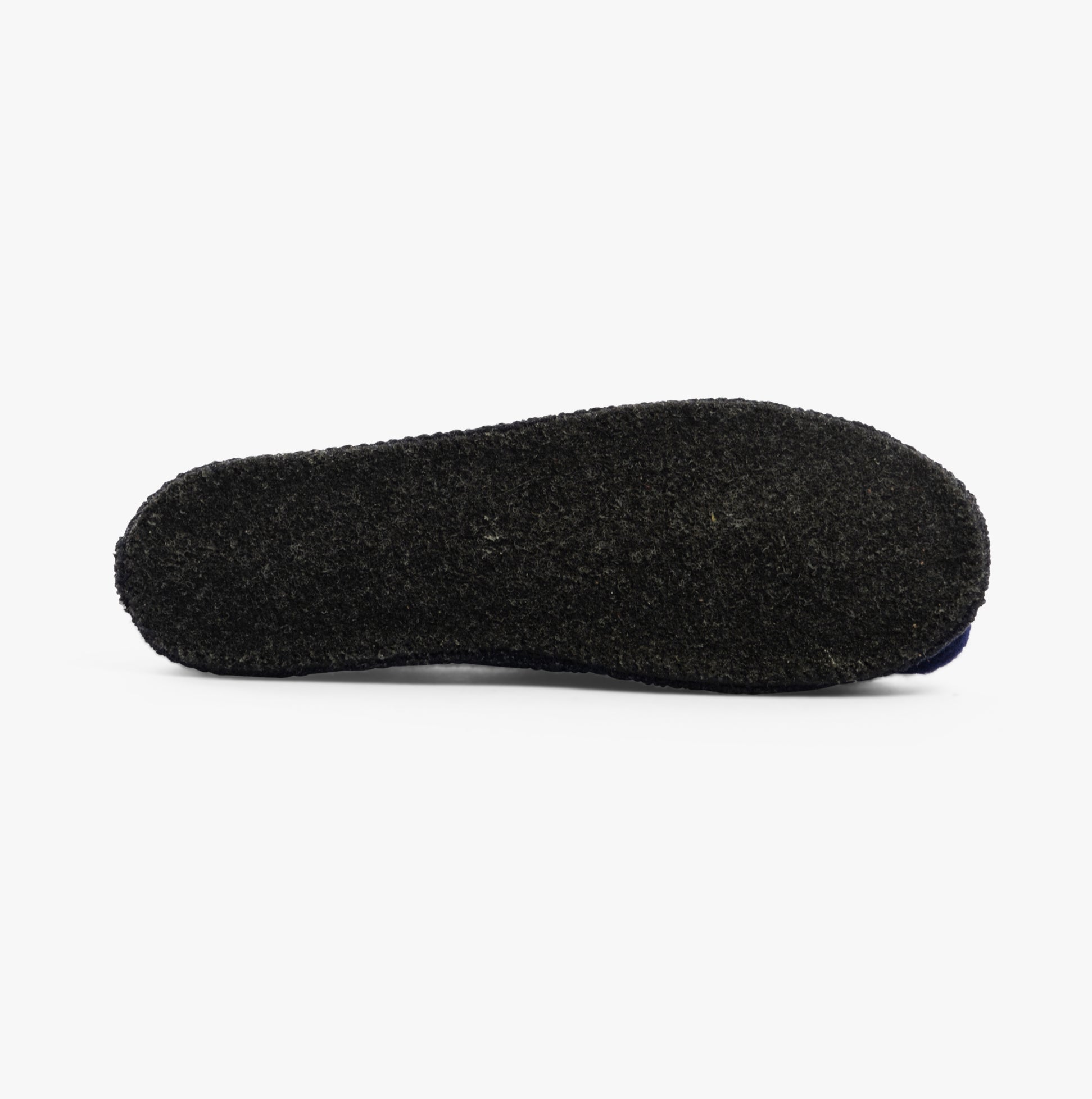 Haflinger FIOCCO Womens Slippers Navy bottom view showing synthetic sole and textured surface.