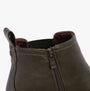 Heavenly Feet NEW ROLO2 Womens Boots Khaki detail view of ankle with zip and faux leather texture