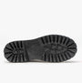 Heavenly Feet KRISSY Womens Ankle Boots Black sole view, showcasing the textured synthetic sole designed for grip and comfort.