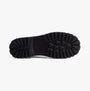 Heavenly Feet KRISSY Womens Ankle Boots Leaf Green sole view, showcasing rubber traction features and tread design.