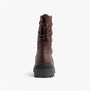 Heavenly Feet GRETEL Womens Boots Burgundy back view showcasing lace-up detail and sturdy sole.