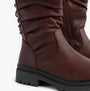 Heavenly Feet GRETEL Womens Boots Burgundy detail view showcasing mid-calf style and synthetic material.