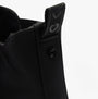 Heavenly Feet REMY Womens Chelsea Boots Black detail view showing pull tab and faux leather construction.