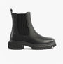 Heavenly Feet ZETA Womens Chelsea Boots Black side view showcasing synthetic upper and rubber sole.