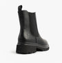 Heavenly Feet ZETA Womens Chelsea Boots Black side view showcasing the sleek design and rubber sole.
