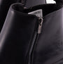 Heavenly Feet SENTA Womens Boots Black detail view showing zipper and faux leather upper.