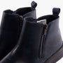 Heavenly Feet SENTA Womens Boots Midnight side view showing faux leather upper and zip closure.