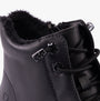 Heavenly Feet PETRA Womens Boots Black detail view showing faux leather and lace-up features