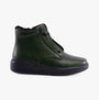 Heavenly Feet PETRA Womens Boots Forest side view showcasing faux leather upper and lace-up closure.