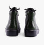 Heavenly Feet PETRA Womens Boots Forest back view showcasing faux leather, lace-up design, and rounded toe.