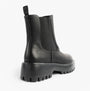 Heavenly Feet ALANA2 Womens Chelsea Boots Black side view showing synthetic upper and chunky sole.