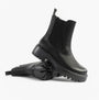 Heavenly Feet ALANA2 Womens Chelsea Boots Black side view with memory foam and synthetic sole, stylish ankle height design.