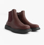 Heavenly Feet AZALEA Womens Chelsea Boots Burgundy side view showcasing the synthetic upper and EVA sole.