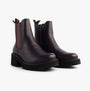 Heavenly Feet HONEYBELLE Womens Chelsea Boots Purple side view showcasing faux leather and rubber sole.
