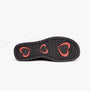 Heavenly Feet MARTINA4 Womens Ankle Boots Black bottom view with heart pattern on sole, showcasing unique design.