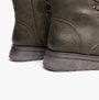 Heavenly Feet MARTINA4 Womens Ankle Boots Khaki side view showing synthetic upper and wedge heel details.