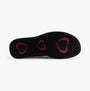 Heavenly Feet BELLA Womens Mid-Calf Boots Black bottom view showing comfort sole design with heart patterns.