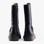 Heavenly Feet BELLA Womens Mid-Calf Boots Ocean back view showcasing faux leather and rubber sole.
