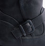 Heavenly Feet BELLA Womens Mid-Calf Boots Ocean detail view of buckle and faux leather texture