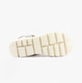 Heavenly Feet RITZ SHIMMER Womens Sandals Silver Shimmer sole view with textured grip detail.