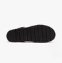 Heavenly Feet SALTWATER Womens Slingback Sandals Black bottom view, showcasing a textured black sole for grip and comfort.