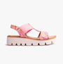 Heavenly Feet RITZ Womens Sandals Floral Pink side view showcasing breathable lightweight design.