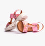 Heavenly Feet RITZ Womens Sandals Floral Pink side view showing floral design and lightweight sole