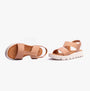 Heavenly Feet RITZ Womens Sandals Nude side view and front view showcasing breathable design and lightweight sole.