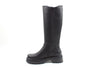 Heavenly Feet ZINNIA Womens Knee High Boots Black side view showing zip closure and block heel design.