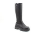 Heavenly Feet ZINNIA Womens Knee High Boots Black side view showcasing synthetic upper and block heel.