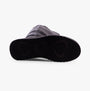 Heavenly Feet LUNA Womens Tall Boots Black sole view showcasing rubber material and heart-patterned tread.