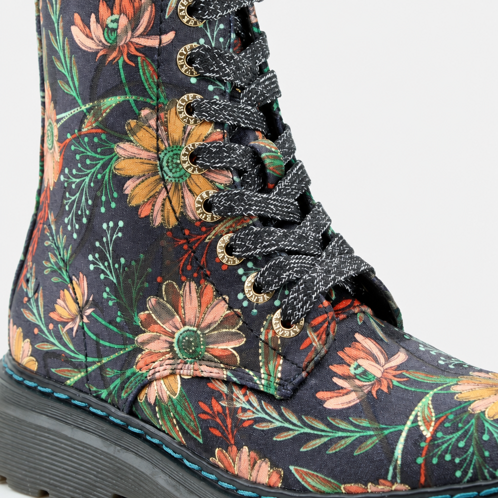 Heavenly Feet LOTTE Womens Ankle Boots Black Daisy