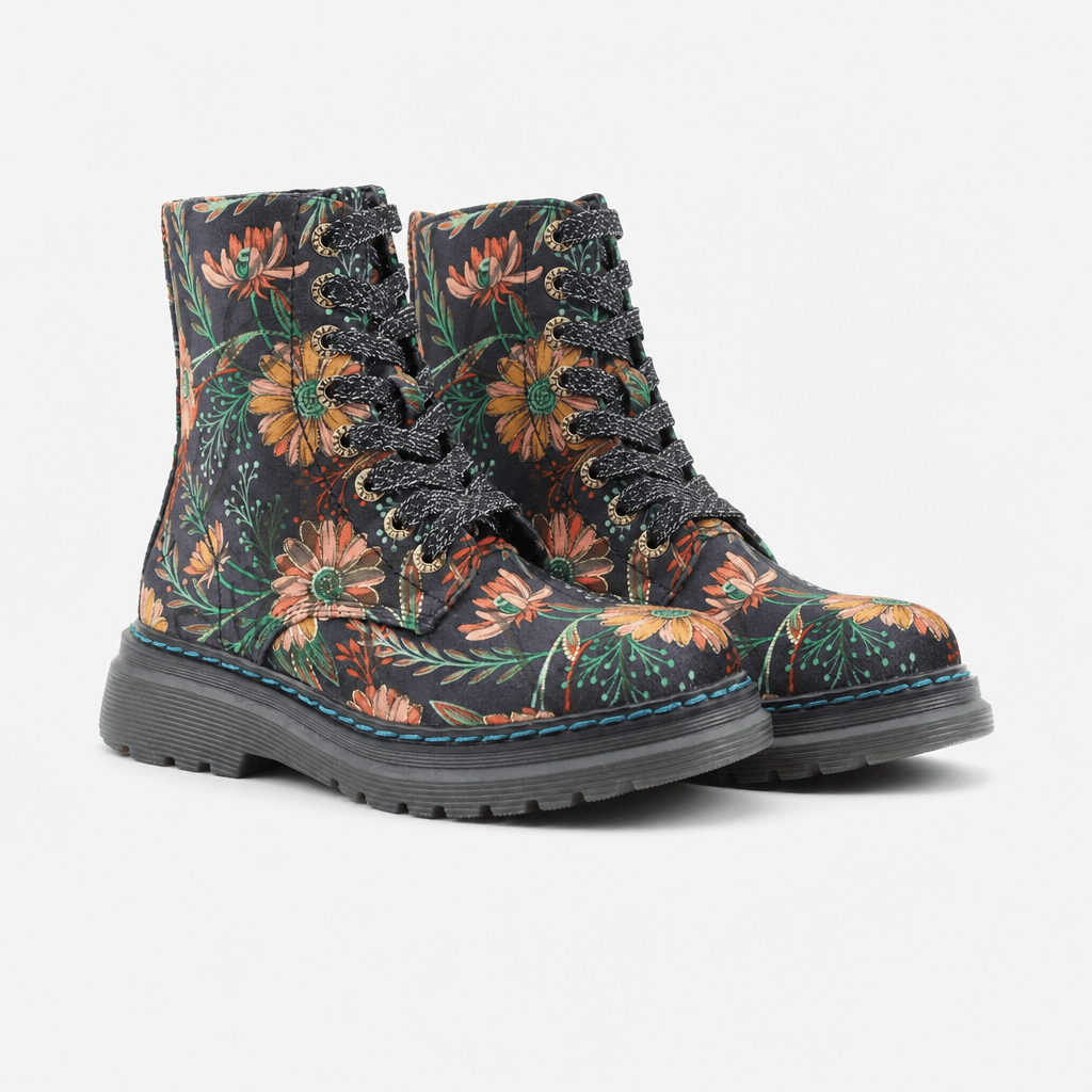 Heavenly Feet LOTTE Womens Ankle Boots Black Daisy