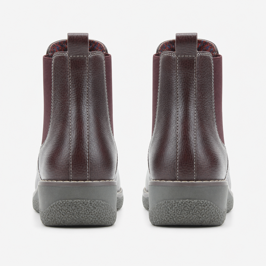 Heavenly Feet MOIRA Womens Ankle Boots Burgundy
