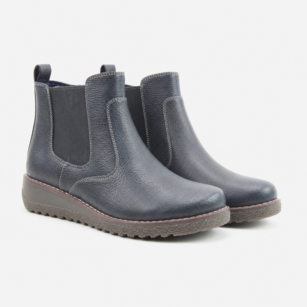 Heavenly Feet MOIRA Womens Ankle Boots Navy