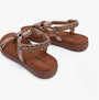 Heavenly Feet BUTTERCUP Womens Sandals Gold back view showing metallic gold finish and comfortable sole.
