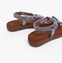 Heavenly Feet BUTTERCUP Womens Sandals Silver side view showing the synthetic upper and rubber sole.