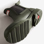 Hunter CHELSEA COMMANDO Womens Wellies Dark Olive side view showing the sole detail, showcasing slip-resistant features.