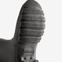 Hunter ORIGINAL SHORT TRI COLOUR LOGO BOOT Womens Wellies Black sole view showcasing slip-resistant rubber texture.