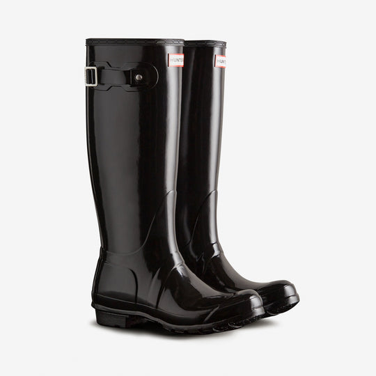 Hunter ORIGINAL TALL WOMENS Womens Wellingtons Black Gloss