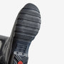 Hunter ORIGINAL TALL Womens Wellies Navy Gloss bottom view showing rubber textured sole for slip resistance.