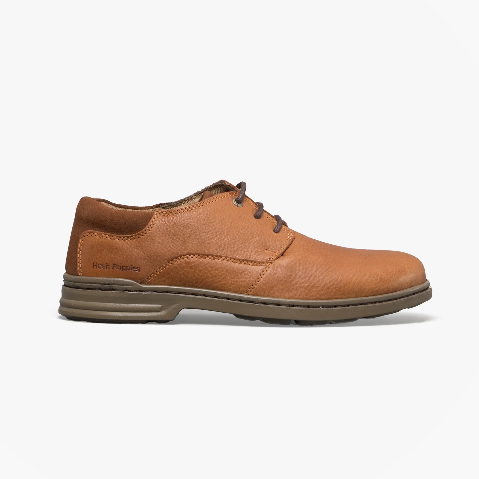 Hush Puppies MAX HANSTON Mens Leather Shoes Brown