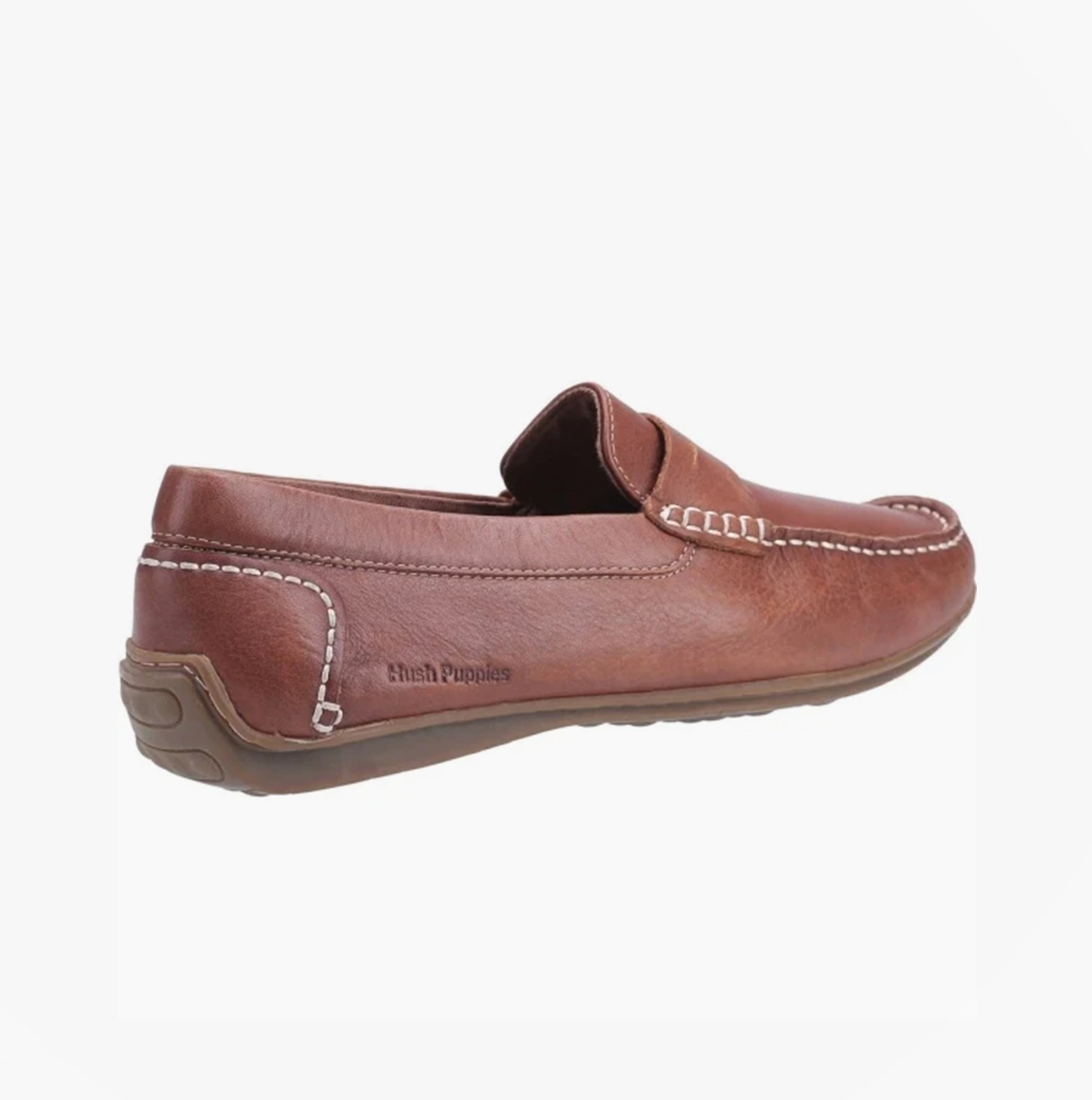 Hush Puppies ROSCOE Mens Nubuck Loafers Brown